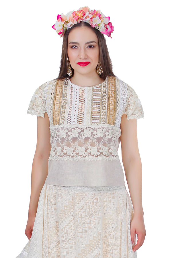 Bluza in si  dantela FR-83